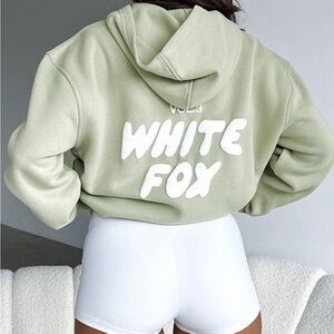 BRAND NEW White Fox Boutique moss Logo Hoodie